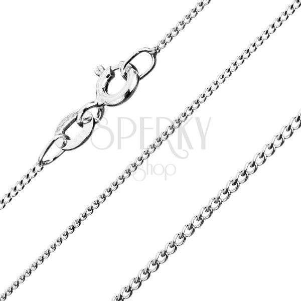 Ezüst nyaklánc - sűrű láncszemek, 1 mm