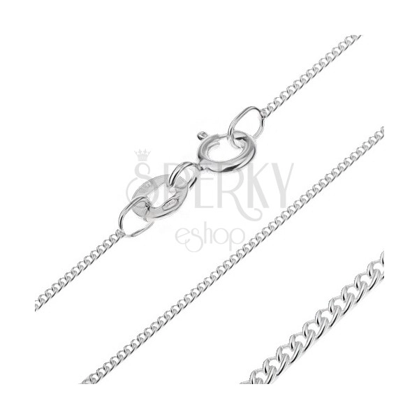 Ezüst nyaklánc - kerek láncszemek, 1,3 mm