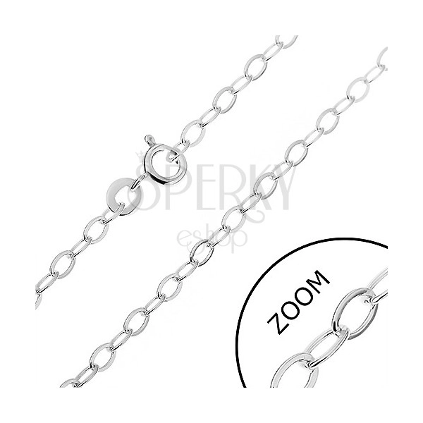 925 ezüst nyaklánc - sima oválisok, 2,6 mm