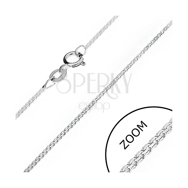 925 ezüst nyaklánc - váltakozó hasábok, 1 mm