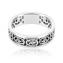 Gyűrű 925 ezüstből - kivágott ornamentumok