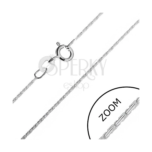 Ezüst nyaklánc - gömbölyű vonal kis pálcákból, 0,9 mm