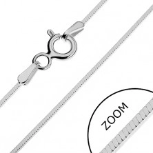 925 ezüst nyaklánc - sűrű szögletes vonal, 0,9 mm