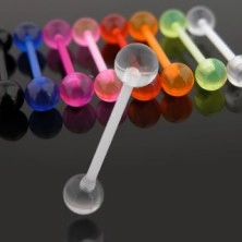 Nyelv piercing hajlékony UV anyagból - többféle színben