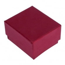 Pirosas-barna ajándékdoboz gyűrűnek, gyöngyházfénnyel