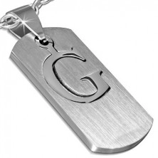 Acél tábla - fényes  "G" betű, kivehető közép 