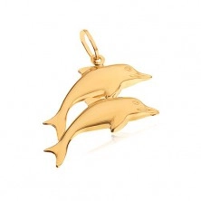 Arany medál - két tükörfényű kiugró delfin