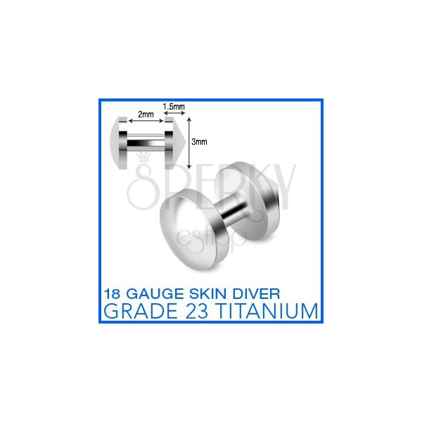 Titánium piercing a bőr alá "skin diver"