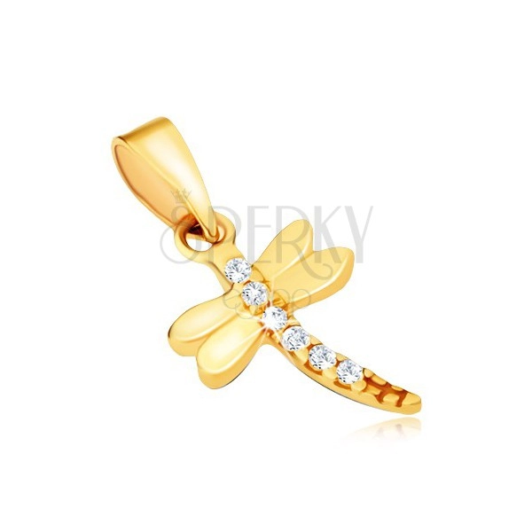 Arany medál - fényes szitakötő csillogó kövekkel díszítve