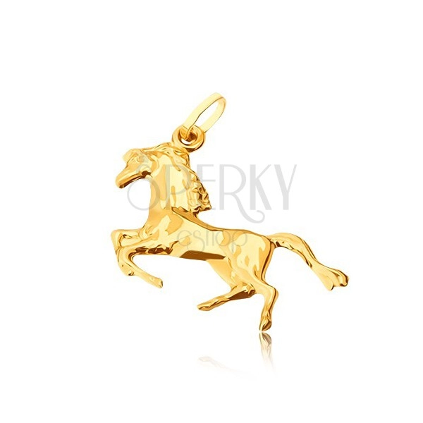 Arany medál - hátsó lábain álló fényes ló
