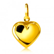 Arany medál - sima szabályos szív, tükörfényű