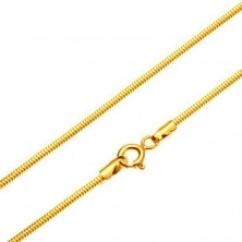 Arany nyaklánc - kígyóbőr mintára emlékeztető elemek, 500 mm