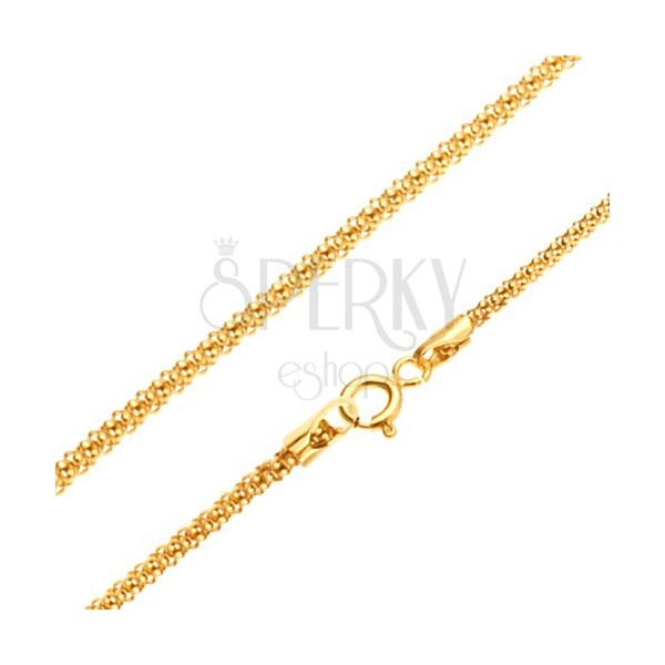 Arany nyaklánc - fényes kígyóminta, kerek keresztmetszet, 520 mm