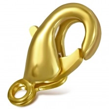Delfinkapocs matt arany színben, 10 mm