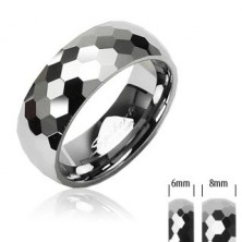 Tungsten - wolfram karikagyűrű, disco minta