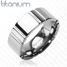 Keresztcsíkos gyűrű, titániumból