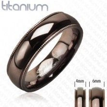 Titánium karikagyűrű - bordázott szegély