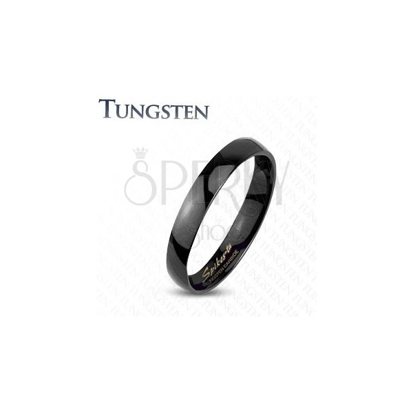 Tungsten gyűrű fekete árnyalatban, tükörfényű sima felszín, 2 mm