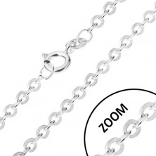 925 ezüst nyaklánc függőlegesen egymáshoz kapcsolt szemek, 1,3 mm