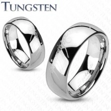 Tungsten gyűrű - sima, fényes felszín, Gyűrűk ura motívum, 8 mm