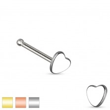 Orr piercing sebészeti acélból, kis részarányos szív