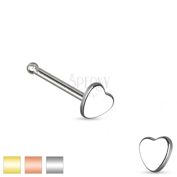 Orr piercing sebészeti acélból, kis részarányos szív