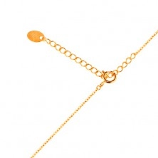 14K sárga arany nyaklánc - tükörfényű félgömb, finom lánc