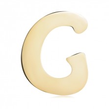 14K arany medál - fényes és sima felület, nagy nyomtatott G betű