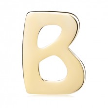 14K arany medál - nyomtatott B betű, fénylő és sima felület