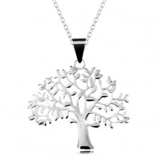 925 ezüst nyaklánc, lánc és medál - nagy terebélyes életfa