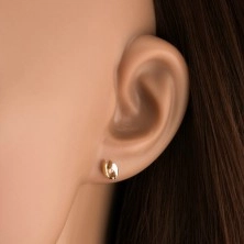 Gyémánt fülbevaló 14K aranyból - átlátszó briliáns nem teljes szem körvonalban