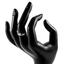 925 ezüst gyűrű, szív alakú kivágás és endless love felirat