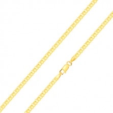 585 sárga arany nyaklánc - váltakozva összekapcsolt láncszemek, 450 mm