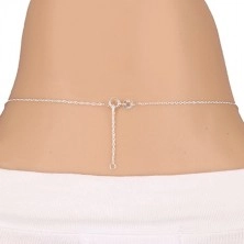 925 ezüst nyaklánc- könnycsepp medál, cirkónia, spirális lánc