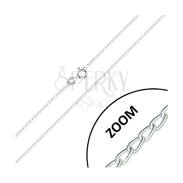 925 ezüst lánc - enyhén csavart láncszemek sorban összekötve, 1,2 mm