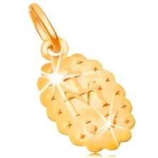 Medál sárga 18K aranyból - kétoldalú medalion Szűz Máriával
