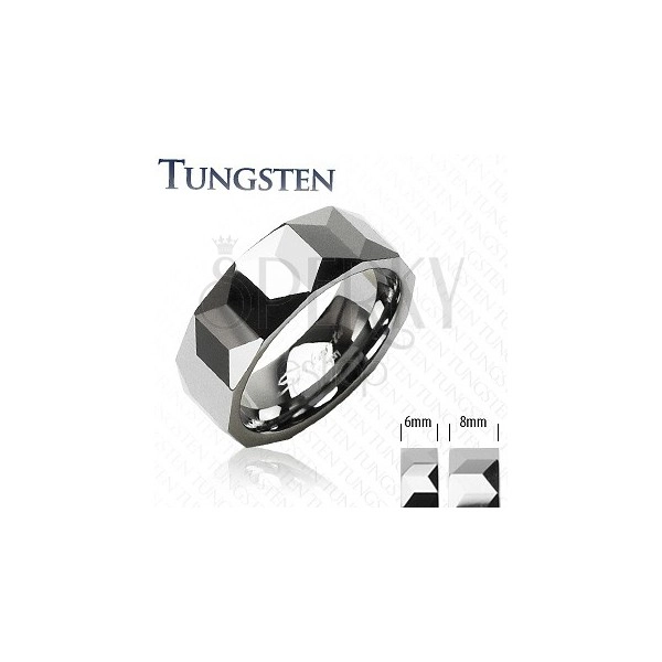 Tungsten gyűrű - hasáb minta