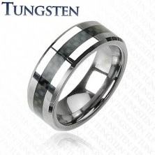 Tungsten gyűrű - sáv, szövet motívum