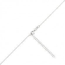 Ródiumozott 925 ezüst nyaklánc - "I love U" motívum az "I" és "U" betűkből és egy szívből kirakva