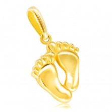 9K sárga arany medál – fényes összekötött lábnyomok