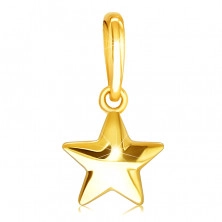 9K sárga arany medál – fényes ötágú csillag