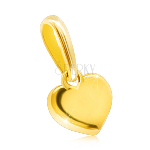 9K sárga arany medál – apró fényes szív