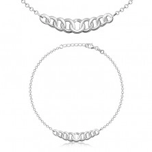 925 ezüst bokalánc – lánc kicsi kerek láncszemekkel, nagyobb összekapcsolt szemekkel díszítve