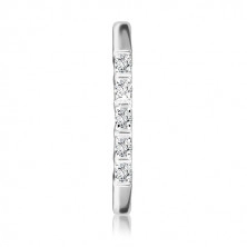 Két részes szett 925 ezüst gyűrűkből – cirkóniákból álló domború vonal, kerek átlátszó cirkónia