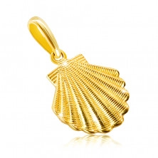 Arany medál 14K aranyból – tengeri kagyló bemetszésekkel
