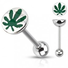 Nyelvpiercing - cannabis logó