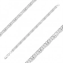 925 Ezüst karkötő - bizánci mintázat, homár karom zár, 6 mm