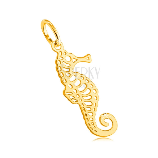585 Sárga arany medál - csikóhal, finom kivágásokkal,kunkorodó farokkal
