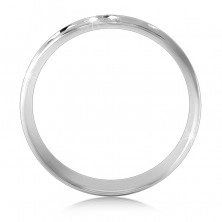 925  Ezüst gyűrű - felülete átlós kerekített éllel,  X alakú bevágásokkal, vékony vonalakkal
