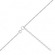 925 Ezüst nyaklánc - Figaro mintázattal, metszett, fényes szélekkel, 1,6 mm